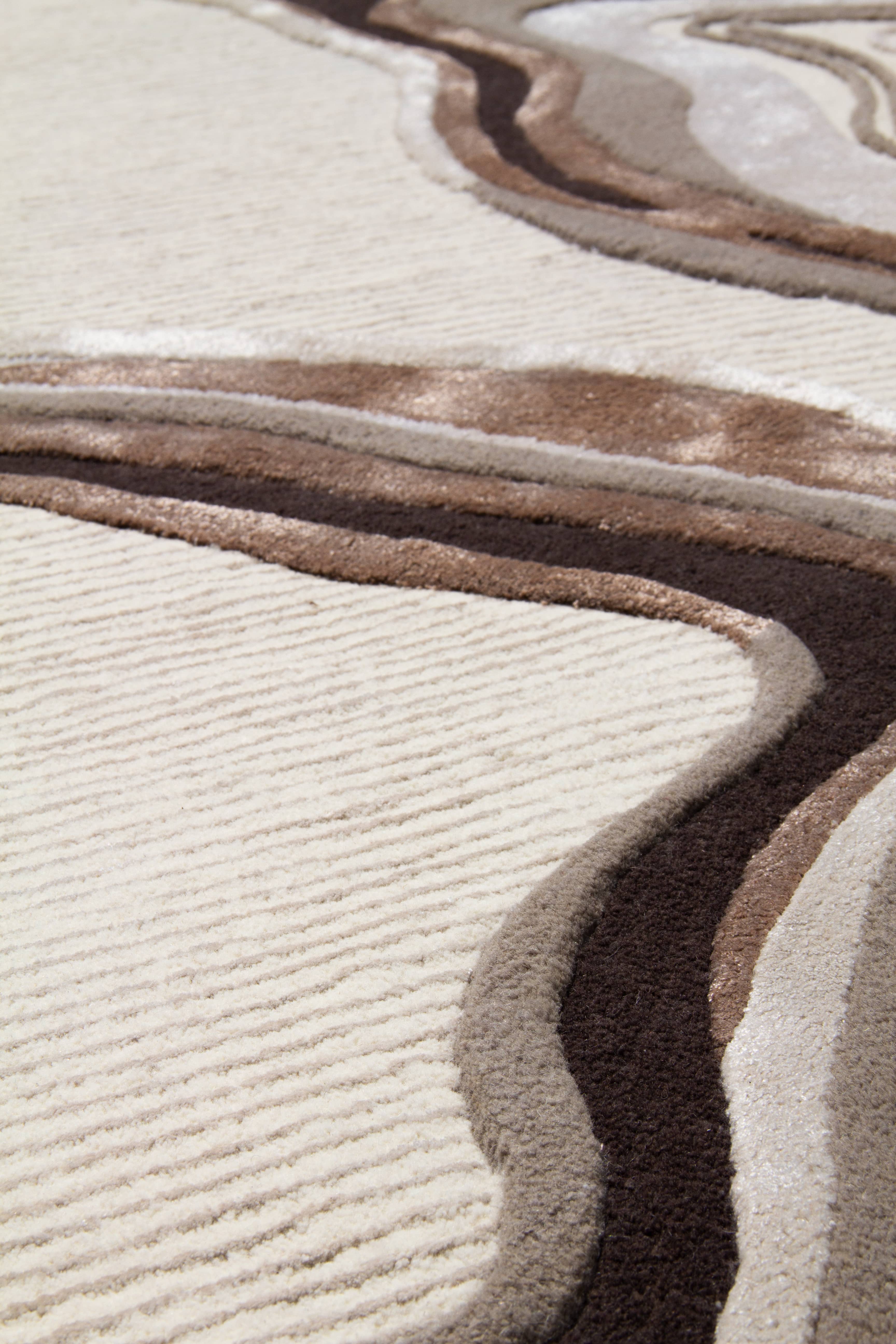 Moderner Teppich Lava Beige – Bild 3